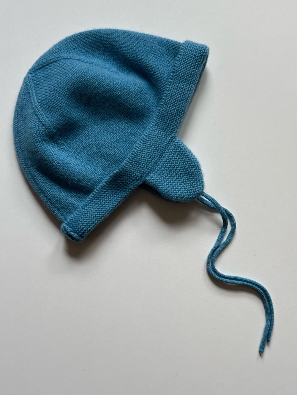Jacadi Baby Boy Blue Knit Earflap Bonnet - Size 12M
